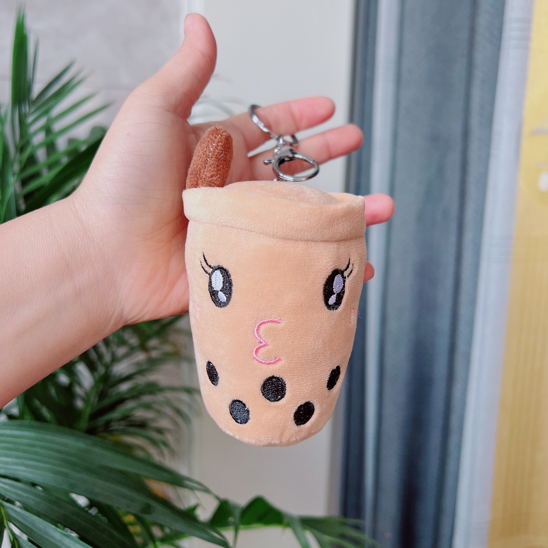 Wholesale  Plush Milk Tea Keychain Doll Doll Bag Pendant Milk Tea Plush Keychain Doll Doll